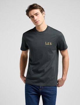 Relaxed Graphic Tee Washed Black Größe M male