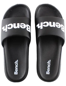 Cruise Mens Black Sliders - Size Uk 9 - Bench - FashionsVida