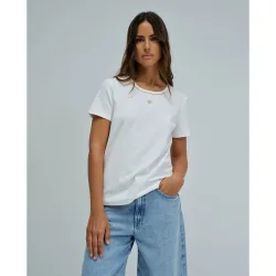 Camiseta básica con lurex de mujer