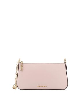 Borsa a tracolla in pelle con logo in metallo
