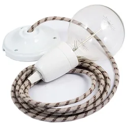 Cables Suspension Luminaire Rd53 Stripes Diy 2 M Tree Bark / White One Size