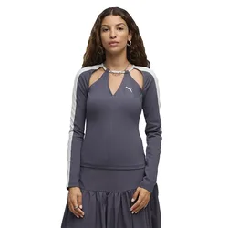 Select Maglietta A Maniche Lunghe T7 Slim Cut-outs Inky Depths / Crème De Mint S