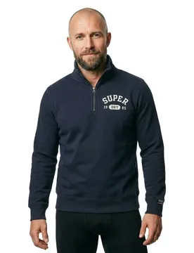Felpa Con Mezza Zip Athletic Ess Bradley Navy L