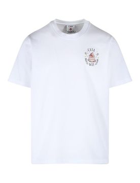 T-shirt bianca in cotone 'casaway'