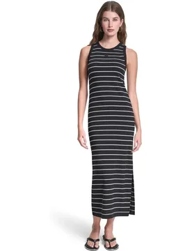 Vestido de rayas sin mangas - DKNY Jeans - FashionsVida