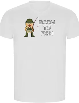 Born To Fish Eco Short Sleeve T-shirt White L Men - Kruskis - FashionsVida