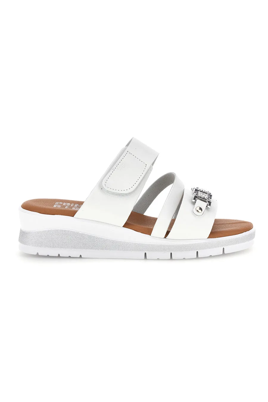 Ciabatte bianche con morsetto e fascia a strappo regolabile B315 40 - PRIMA RIGA - FashionsVida