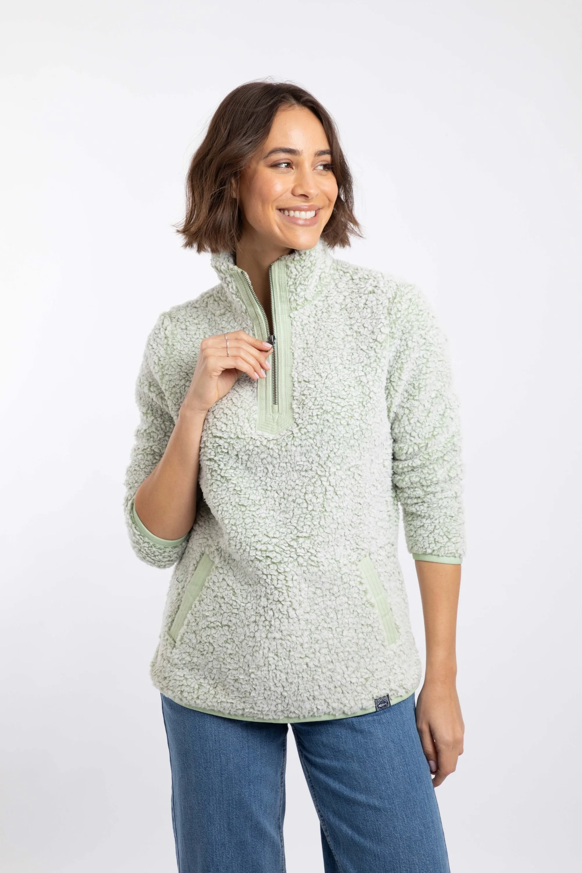 Madi Womens Cosy 1/4 Zip Fleece - - Size: 20 - Weird Fish - FashionsVida