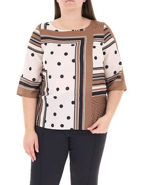 Blusa in fantasia MARRONE 41