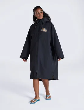 Hazey Womens Waterproof Beach Parka - Pink - Pink - Size: S - Animal - FashionsVida