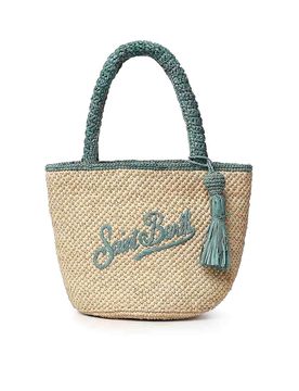Borsa Media Marcy In Rafia Con Logo