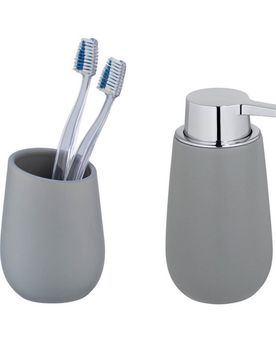 Waschtisch-Set "Badi" Grau, 2-tlg