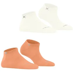 Pack de dos calcetines tobilleros de mujer lisos
