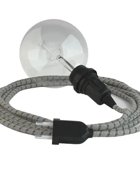 Cables Lampe Suspendue Pour Abat-jour Rd53 Stripes 3 M Tree Bark / Black One Size - Creative - FashionsVida