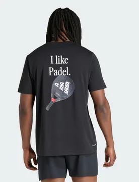 T-SHIRT CON GRAFICA PADEL CATEGORY M Black - Adidas - FashionsVida