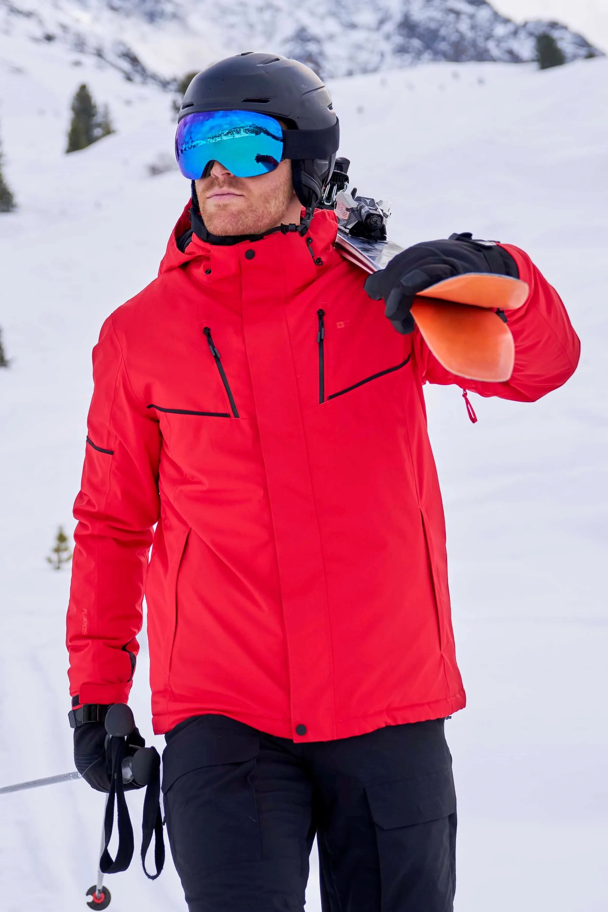 Galactic III Extreme Waterproof Mens Ski Jacket - Red - Red - Size: S - Mountain Warehouse - FashionsVida