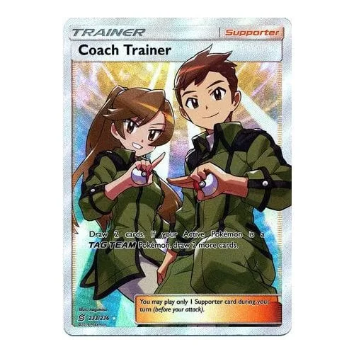 Pokemon SM Unified Minds 233/236 Coach Trainer (Full Art) - Pokémon - FashionsVida