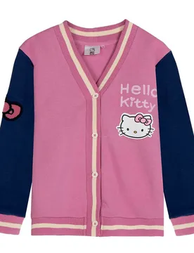 Felpa Da Baseball Spazzolata Hello Kitty