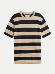 Gestreiftes T-Shirt Blau L