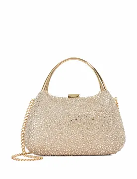 Diamanté Chain Strap Clutch Bag Gold female - Dune london - FashionsVida