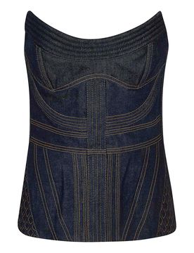 Corsetto in denim con cordoncino Rebellion