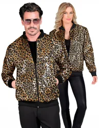 Pailletten Bomberjacke Leopardenmuster Erwachsene