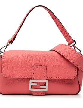 Leather Selleria Baguette Satchel - Fendi - FashionsVida
