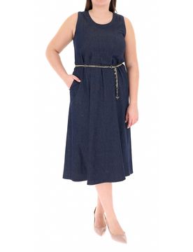 ELENA MIRO' Abito in jeans BLU 54
