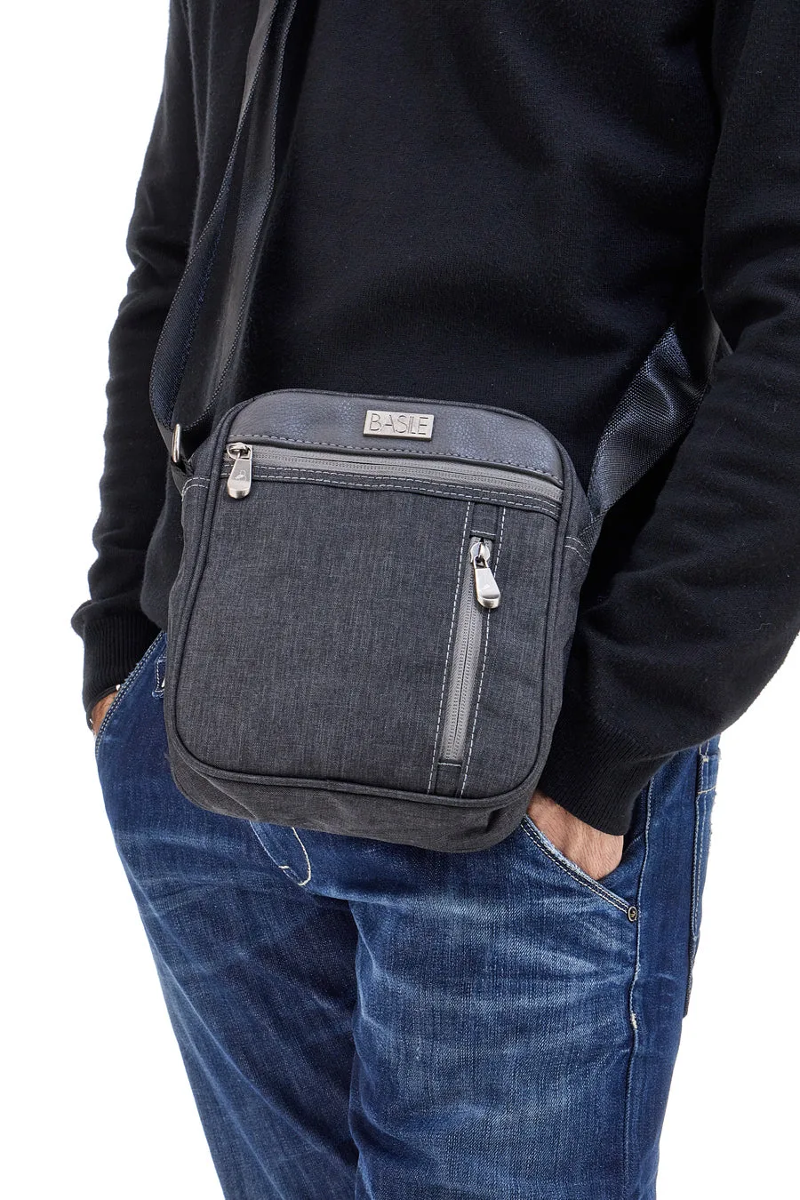 Borsello Antracite 254-1SBN - Basile - FashionsVida