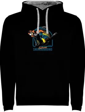 Sweat à Capuche Extreme Snowboarding Bicolor Black / Grey L - Kruskis - FashionsVida