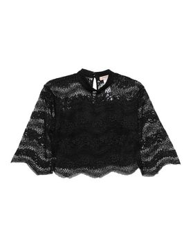 Top in pizzo con maniche a 3/4 e fodera