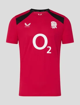England Rugby Men's 26/27 Training Short Sleeve T-shirt - Red 4XL male - Castore - FashionsVida