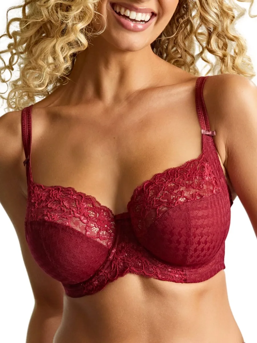 Womens Envy Full Cup Bra - Red Polyamide - Size 34e - Panache - FashionsVida