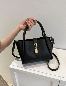 Bolso de mano de moda de unicolor de PU para mujer, bolso cruzado multifuncional con monedero pequeño