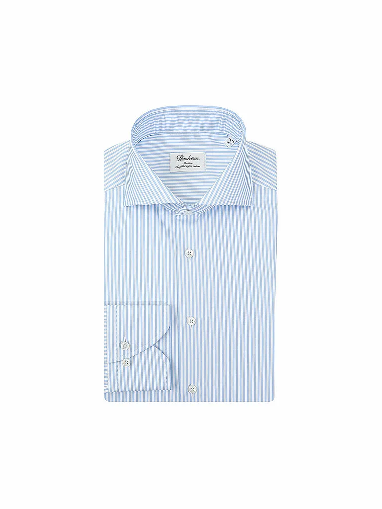 Camicia Slim Fit blu 40 - Stenströms - FashionsVida