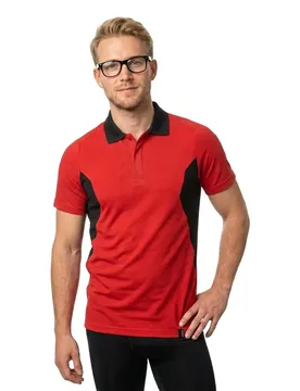 Polo à Manches Courtes Accelerate 18383 Traffic Red / Black 3XL - MASCOT - FashionsVida