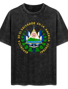 El Salvador coat of arms T-Shirt Simple Casual Short Sleeve Tee - Aliexpress - FashionsVida