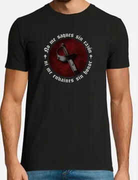 Espada Española. No Me Saques Sin Razón T-Shirt Short Sleeve Casual 100% Cotton Shirt - Aliexpress - FashionsVida