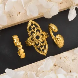 Trendy Gold Plated Ring Geometric Boho Style Rings for Women Vintage Ring Sparkling Statement Jewelry Gift for Her