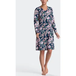 Camisón de manga larga con estampado paisley