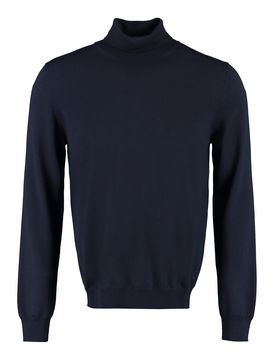 The (alphabet) Extra-Fine Wool Turtleneck Sweater with Ribbed Edges