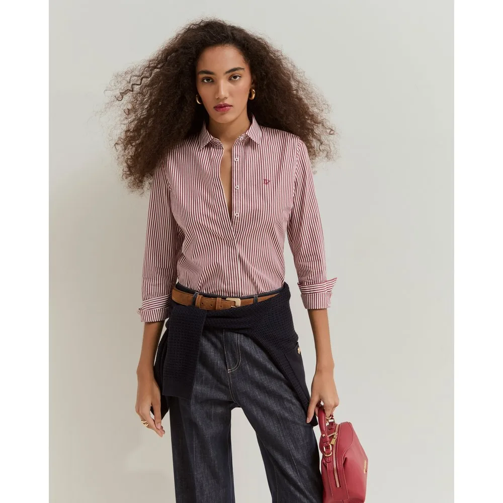 Camisa ajustada de mujer a rayas - Lion of Porches - FashionsVida