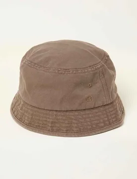 Pure Cotton Embroidered Logo Bucket Hat Brown male - Fatface - FashionsVida