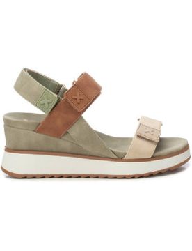 Para mujer. 14384806-KAKI Sandalias 143848 (36), 5 a 8cm, Velcro, Casual