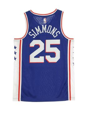 Canotta Basket Uomo Nba Swingman Jersey Icon Edition 2020 No 25 Ben Simmons Phi76e Rush Blue/white