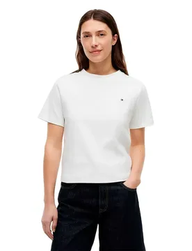 T-shirt à Manches Courtes Interlock Boxy Fit Ecru M