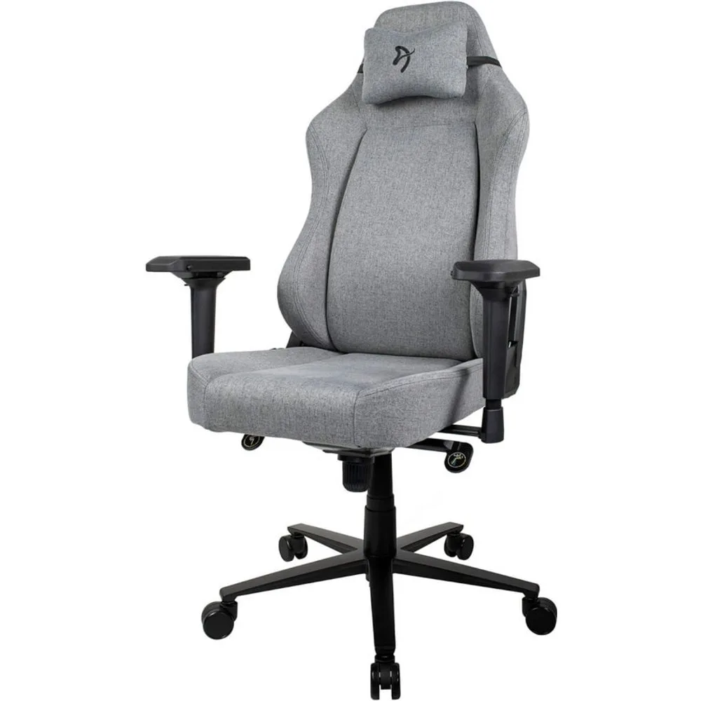 Silla Gaming Primo Woven Fabric gris y logo - Arozzi - FashionsVida