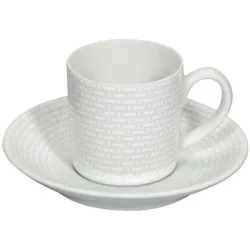 Taza de café con plato Cesta