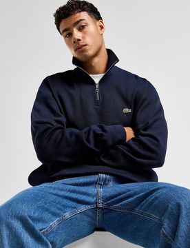 Mens Felpa Crew 1/2 Zip - Blu, blu blu Uomo taglia 5/L