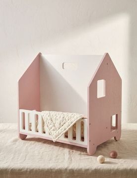 Scaffale a forma di casa - rosa pastello